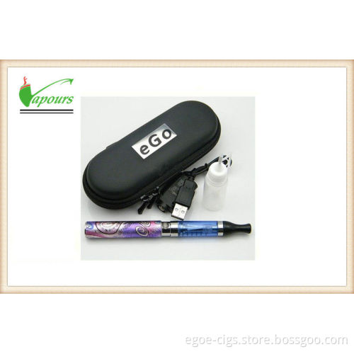 Oem Unisex Colorful Print Ego Q E-cigarette Start Kit , 1100mah E Cigarette